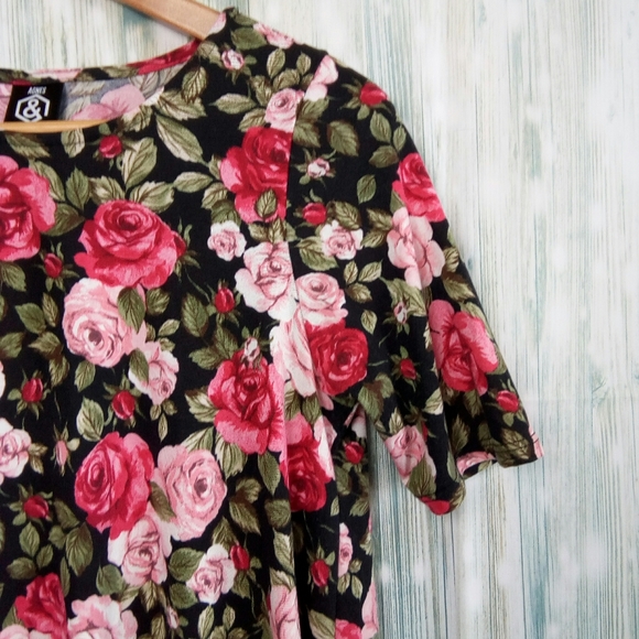 Agnes & Dora floral ruffle tunic dress small - Picture 4 of 6